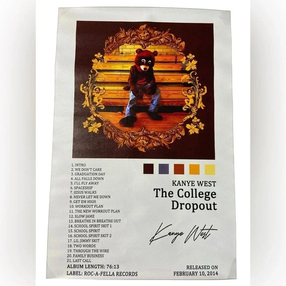 Kayne West - The College Dropout -  Canvas Poster 🐻 - Picture 1 of 1